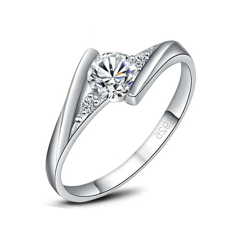 925 Sterling Silver Promise Zircon Rings - Gemsy