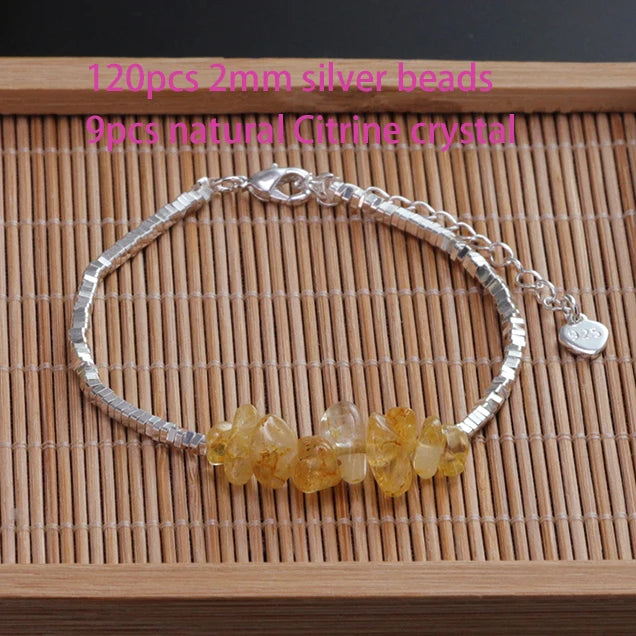 925 Sterling Silver Bead String Bracelet - Gemsy