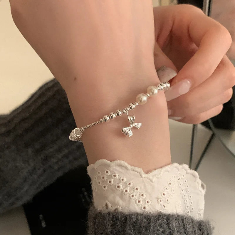 925 Sterling Silver Bead String Bracelet - Gemsy