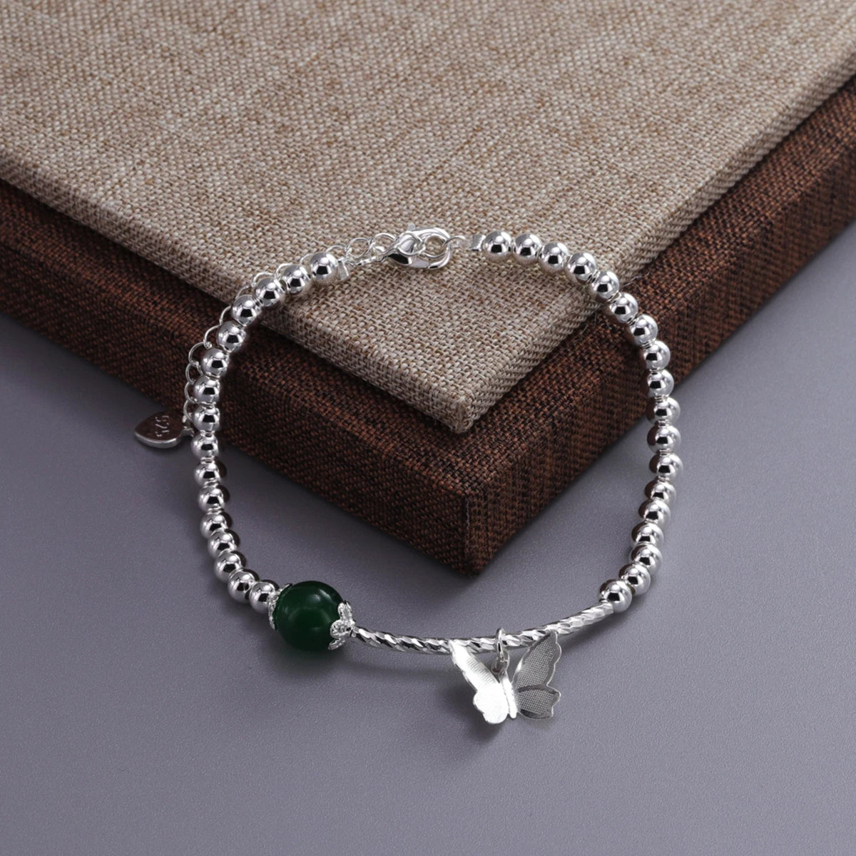 925 Sterling Silver Bead String Bracelet - Gemsy