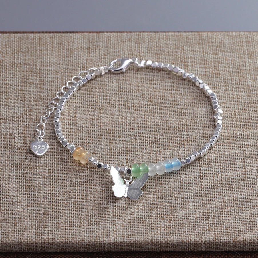 925 Sterling Silver Bead String Bracelet - Gemsy