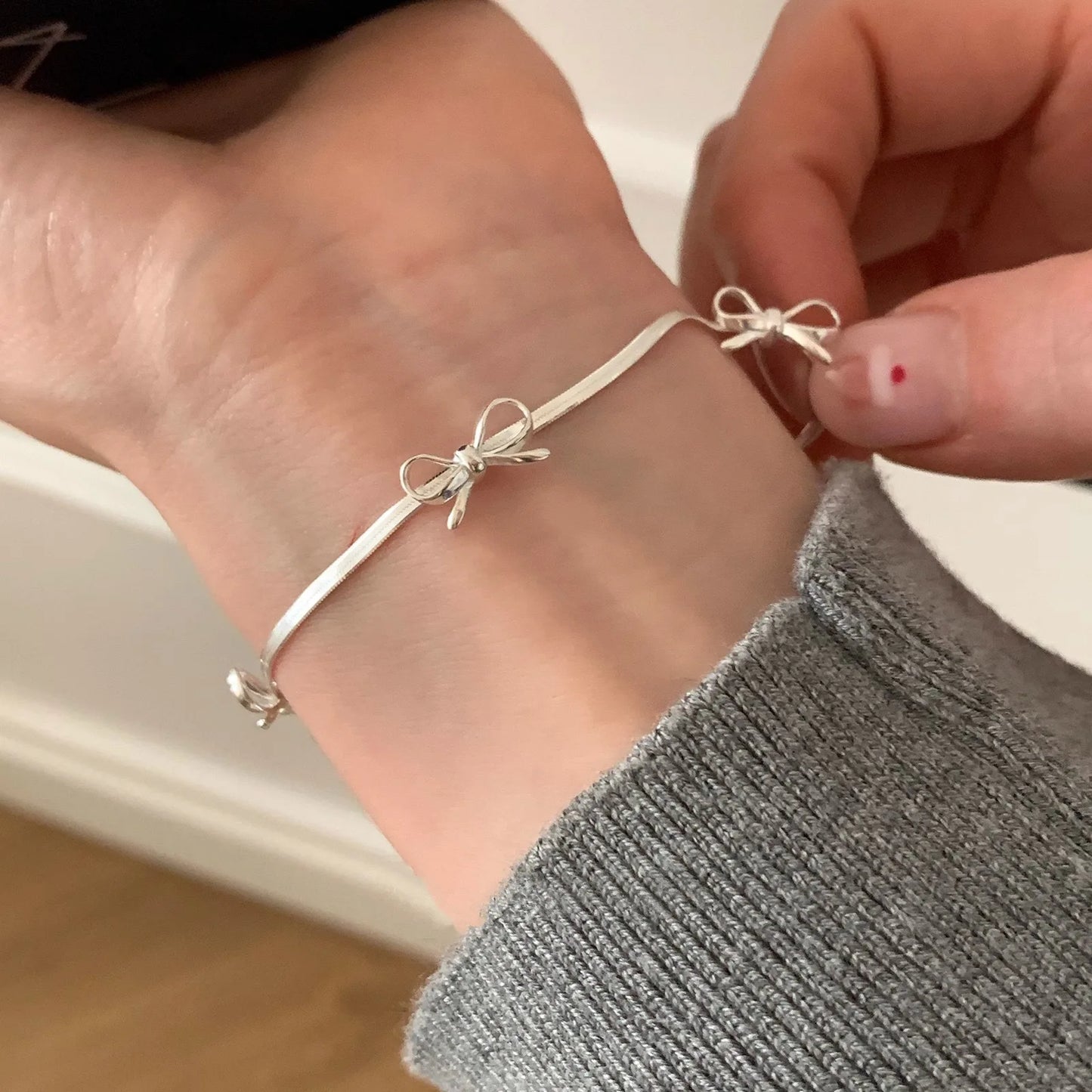 925 Sterling Silver Bead String Bracelet - Gemsy