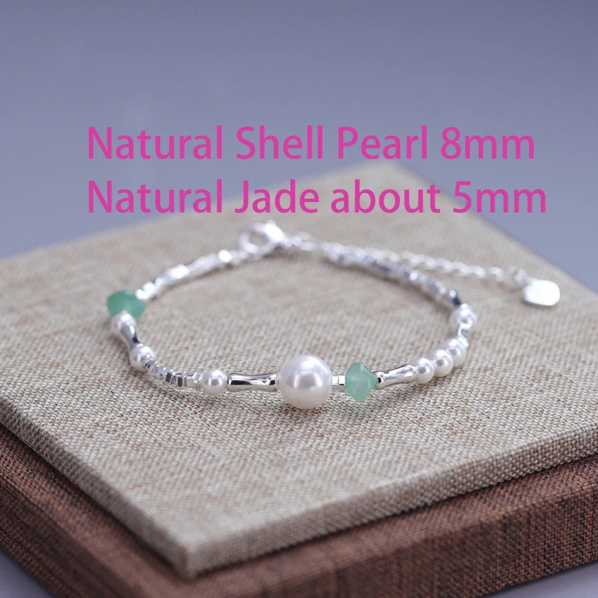 925 Sterling Silver Bead String Bracelet - Gemsy
