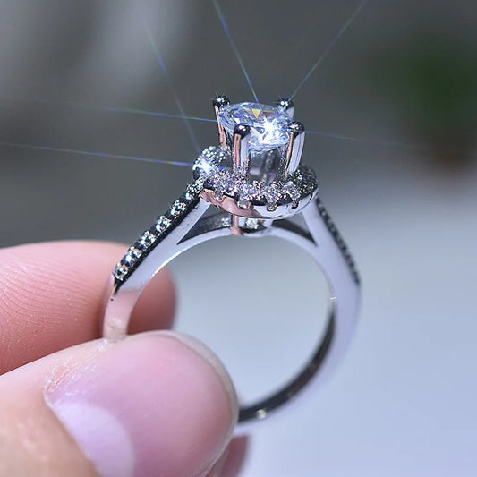 925 Simulation Sterling Diamond CZ Ring - Gemsy