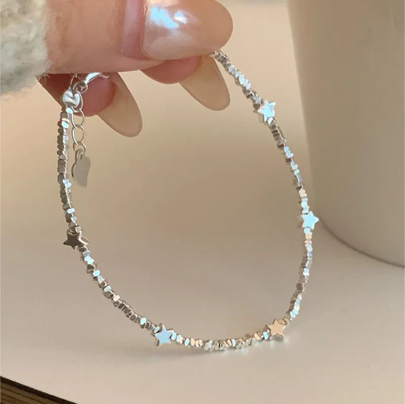925 Sterling Silver Bead String Bracelet - Gemsy
