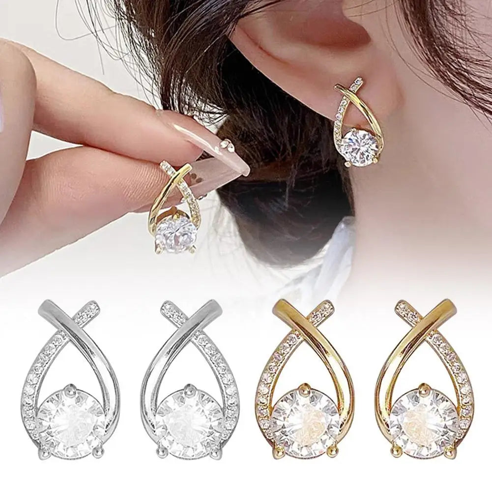 Cross Stud Earrings For Women - Gemsy