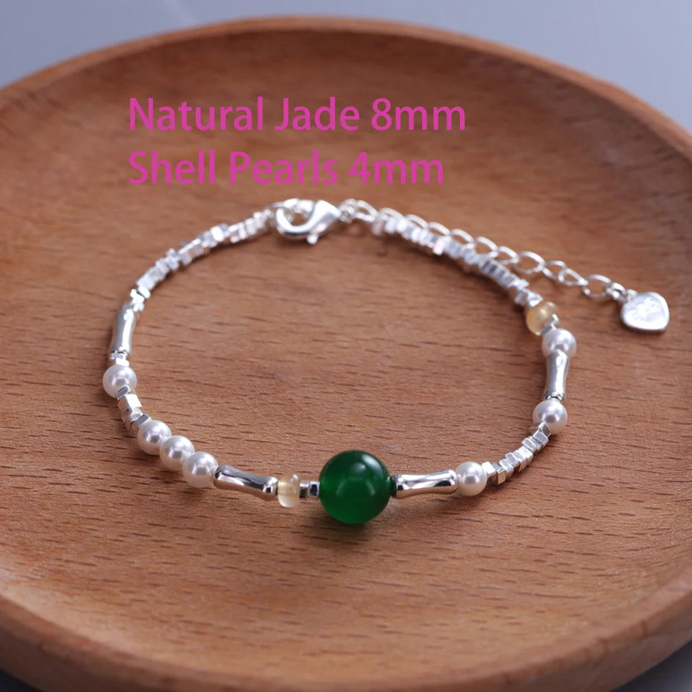 925 Sterling Silver Bead String Bracelet - Gemsy