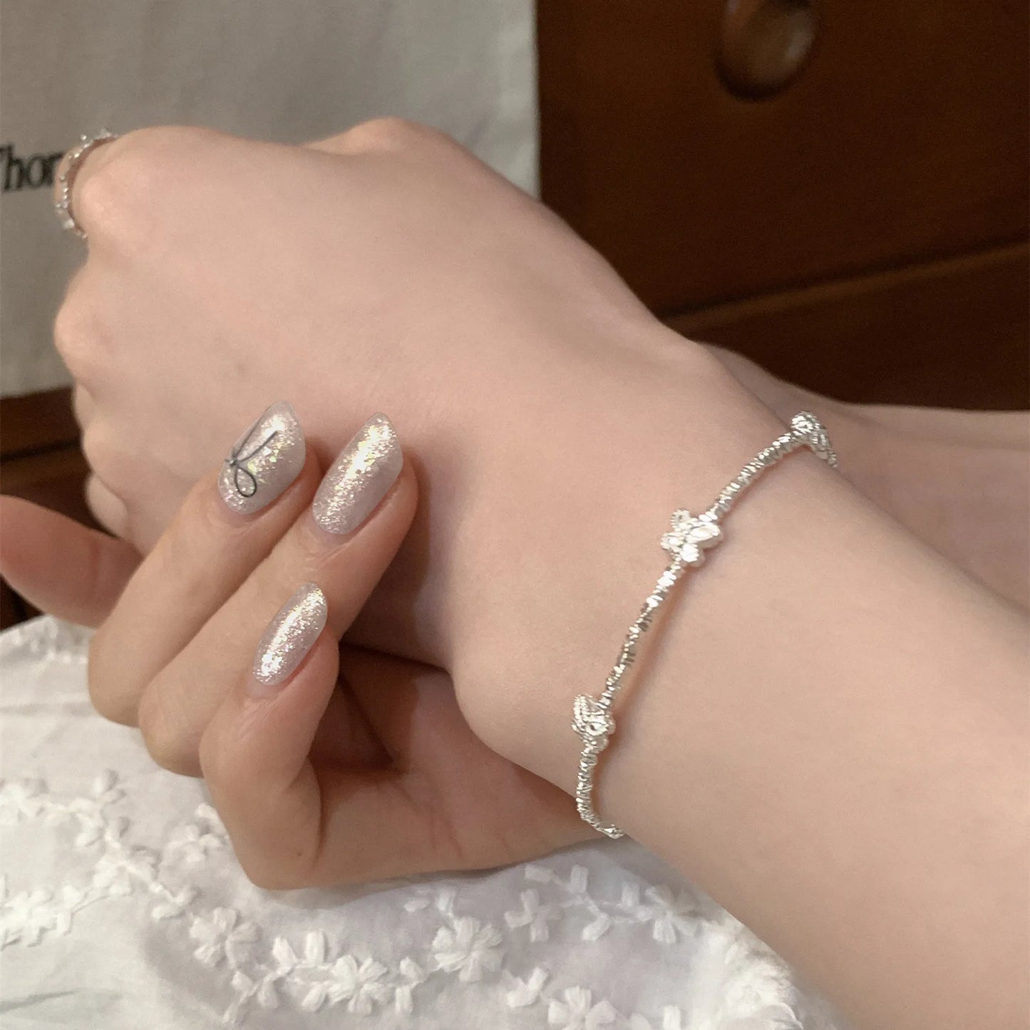 925 Sterling Silver Bead String Bracelet - Gemsy