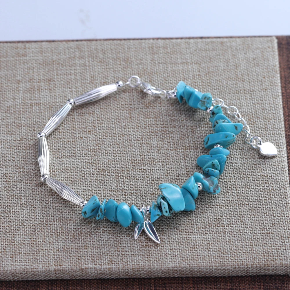 925 Sterling Silver Bead String Bracelet - Gemsy
