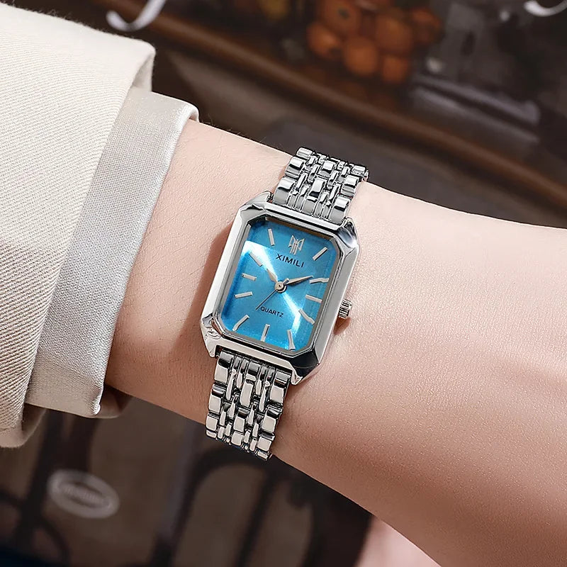 Stainless Steel Luxury Square Quartz Watch - Gemsy