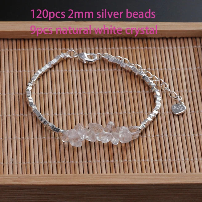925 Sterling Silver Bead String Bracelet - Gemsy
