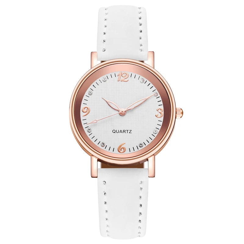 Casual Leather Arabic Dial Women's Watch - Gemsy