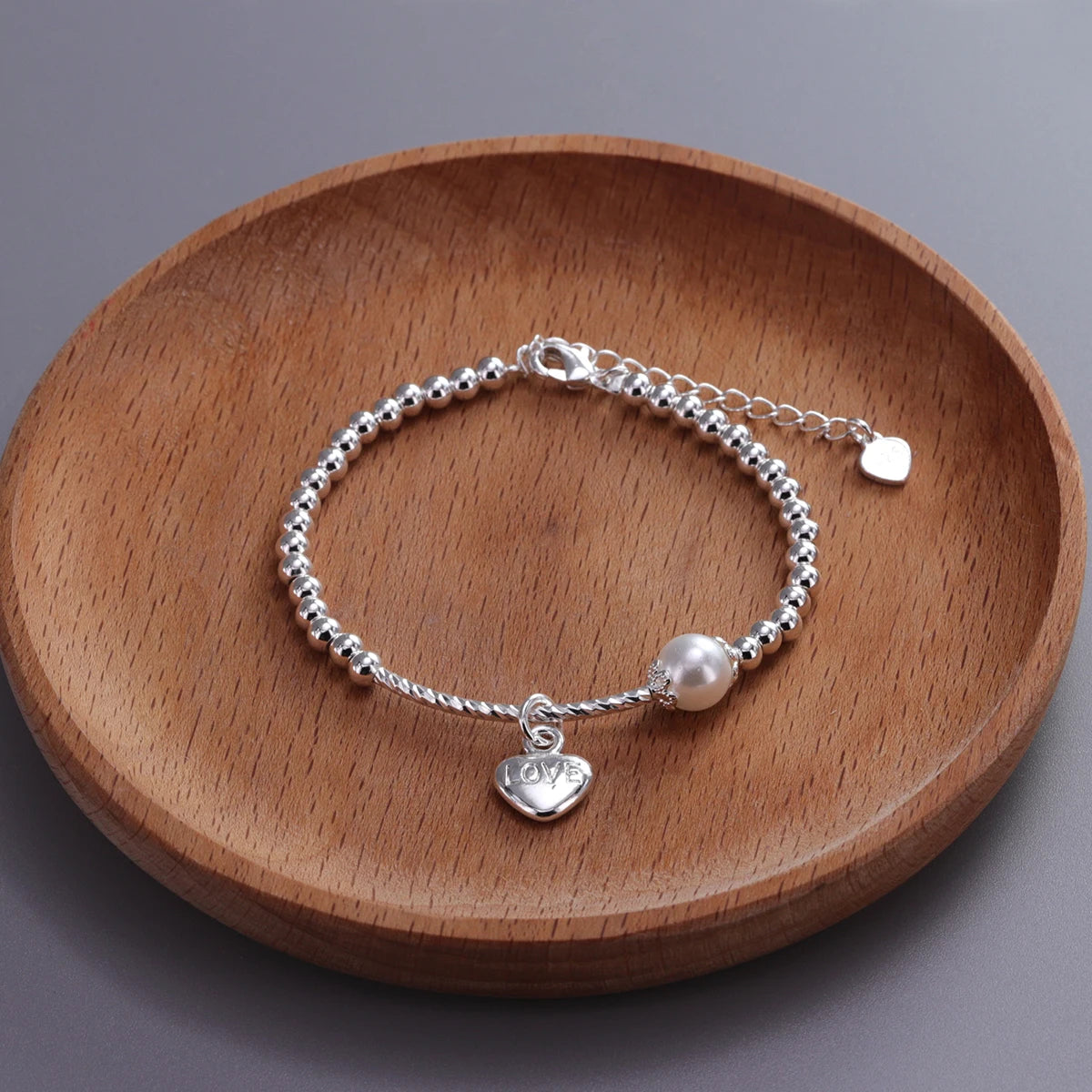 925 Sterling Silver Bead String Bracelet - Gemsy
