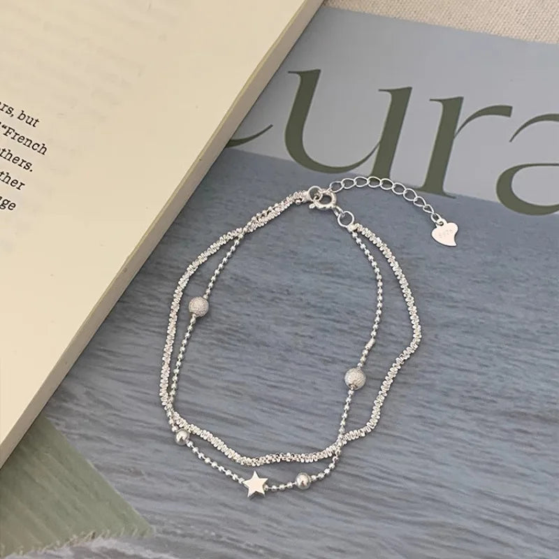 925 Sterling Silver Bead String Bracelet - Gemsy