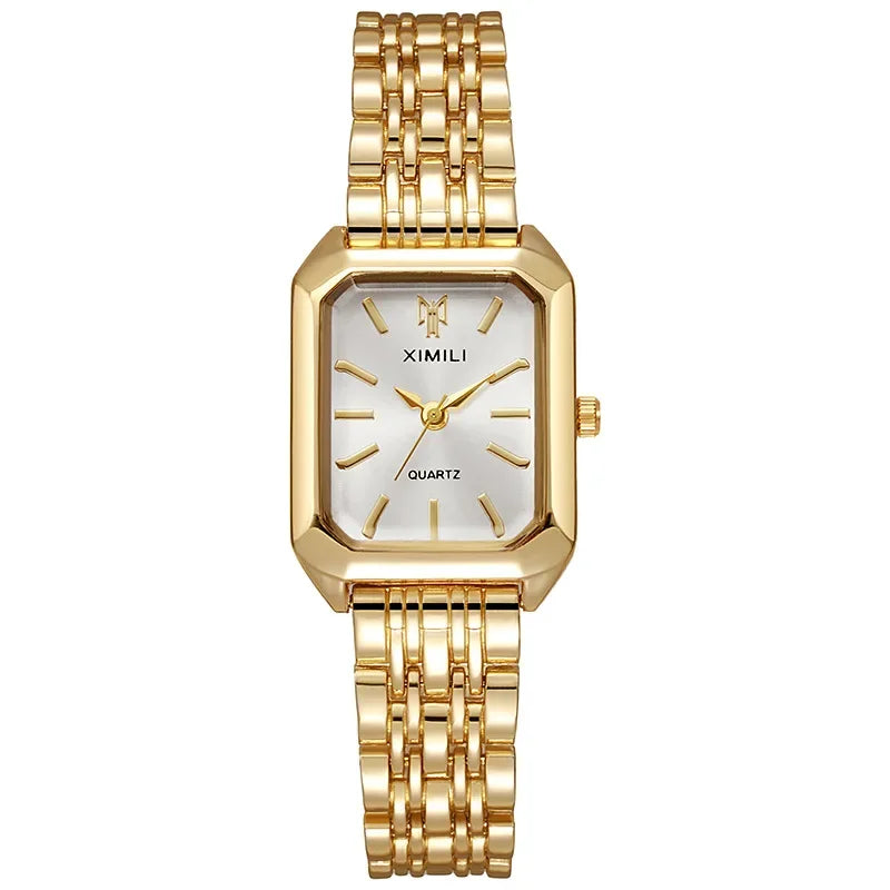 Stainless Steel Luxury Square Quartz Watch - Gemsy
