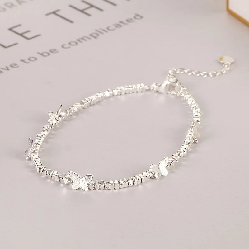 925 Sterling Silver Bead String Bracelet - Gemsy