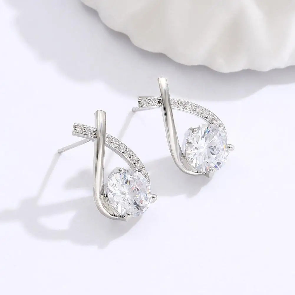 Cross Stud Earrings For Women - Gemsy