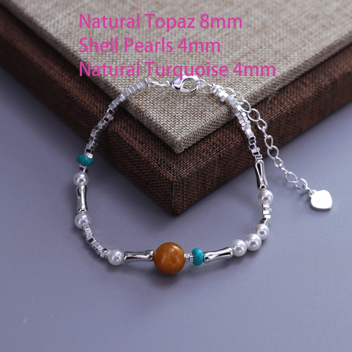 925 Sterling Silver Bead String Bracelet - Gemsy