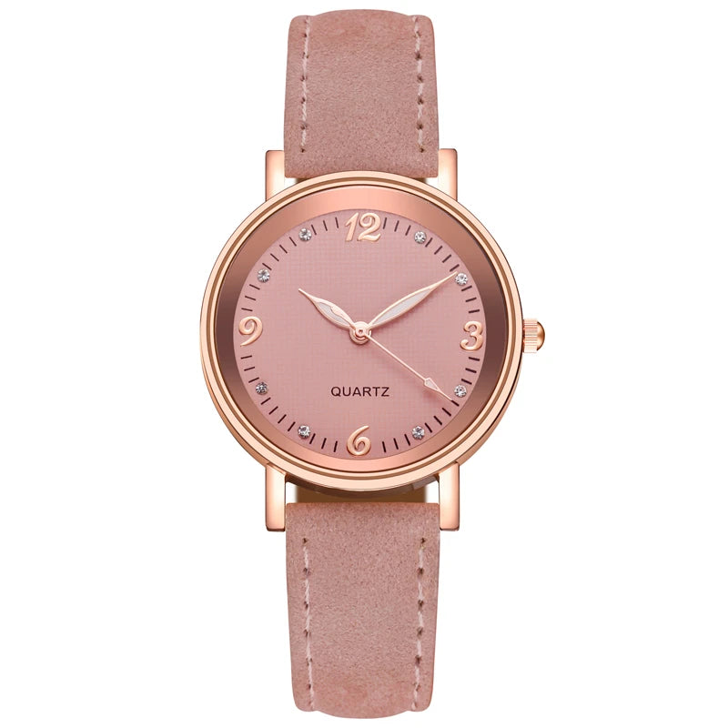 Casual Leather Arabic Dial Women's Watch - Gemsy