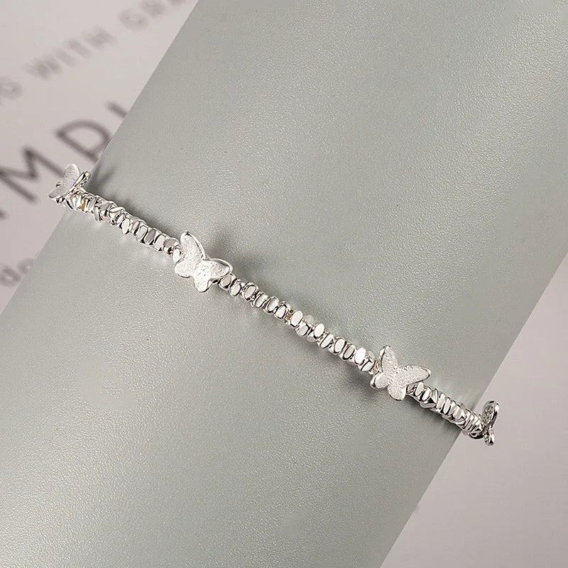 925 Sterling Silver Bead String Bracelet - Gemsy