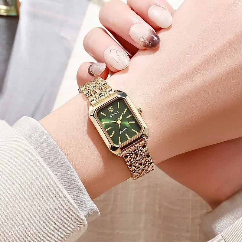 Stainless Steel Luxury Square Quartz Watch - Gemsy