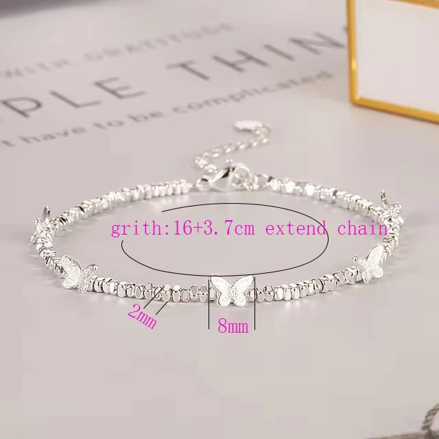 925 Sterling Silver Bead String Bracelet - Gemsy