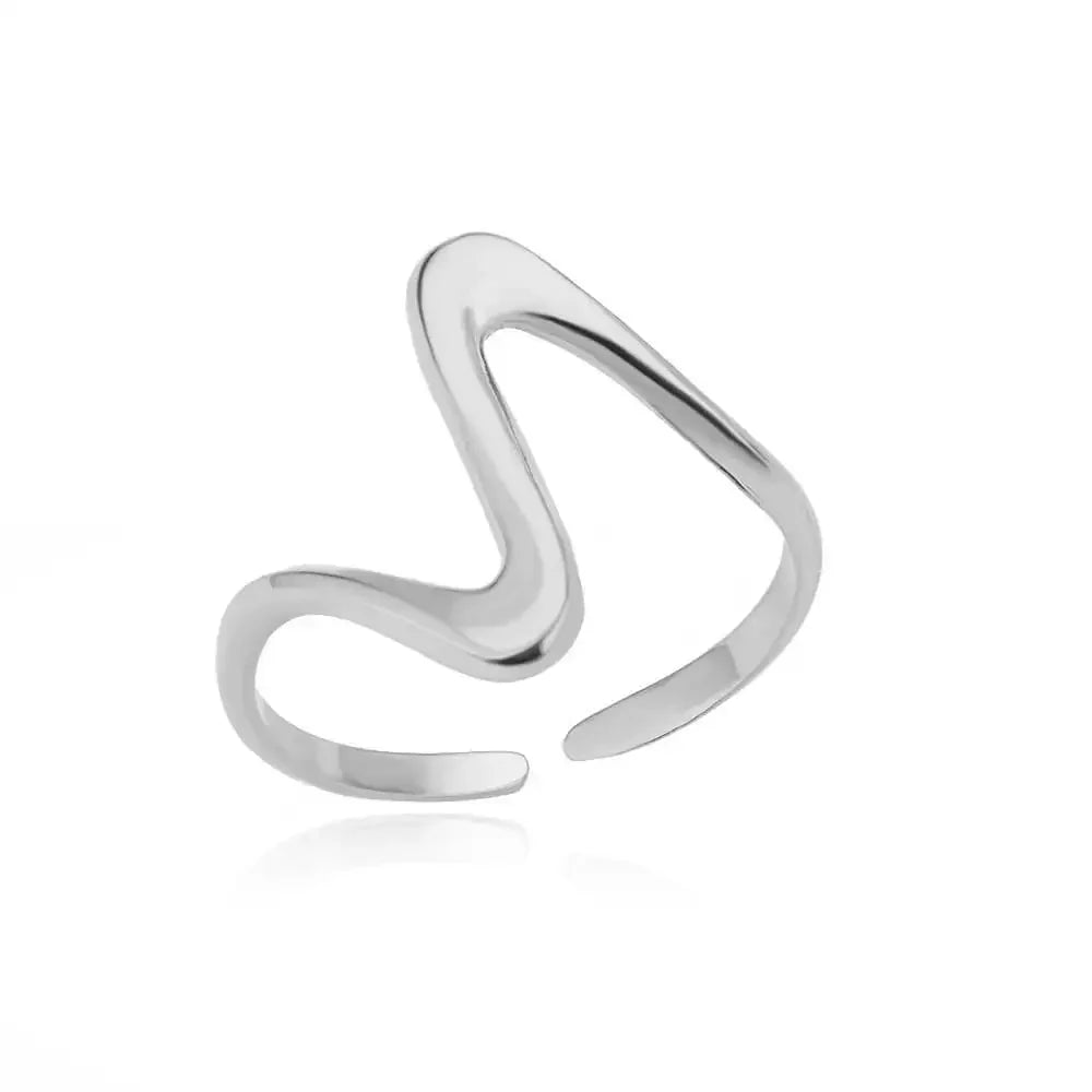 Adjustable Geometric Vintage Wave Rings for Women - Gemsy