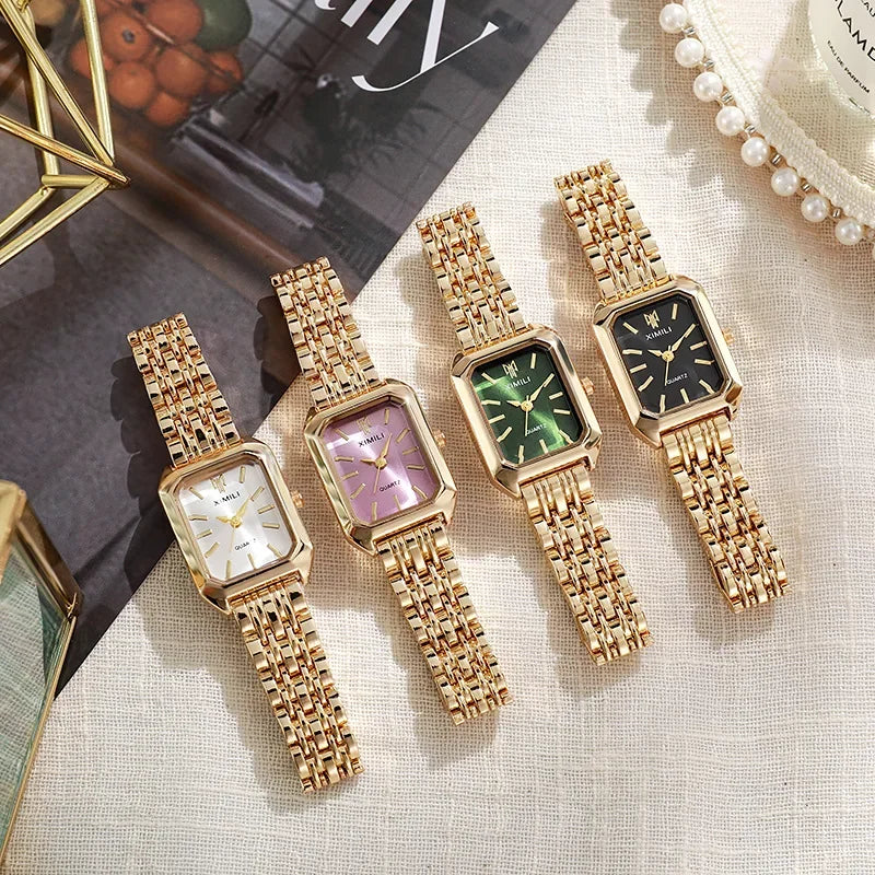Stainless Steel Luxury Square Quartz Watch - Gemsy