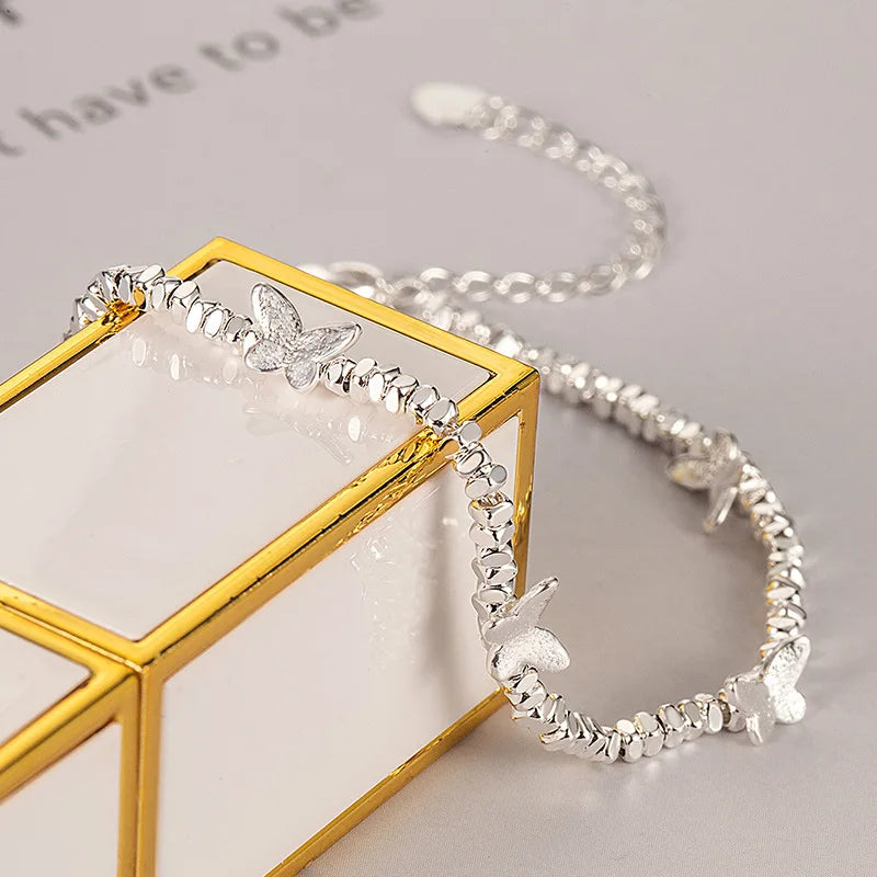 925 Sterling Silver Bead String Bracelet - Gemsy